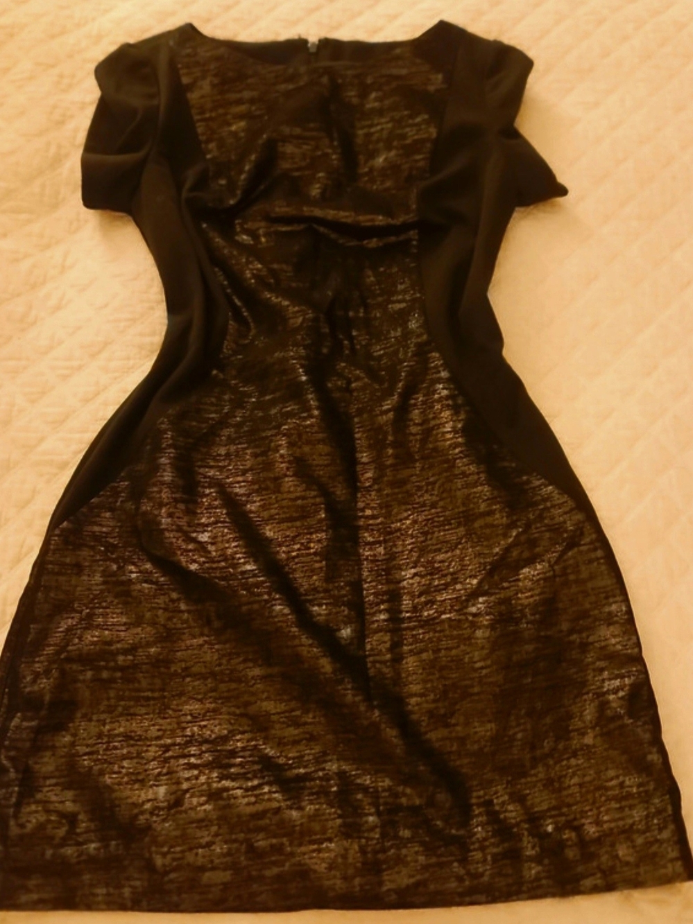 Laundry by Design Black Metallic Sheath Dress